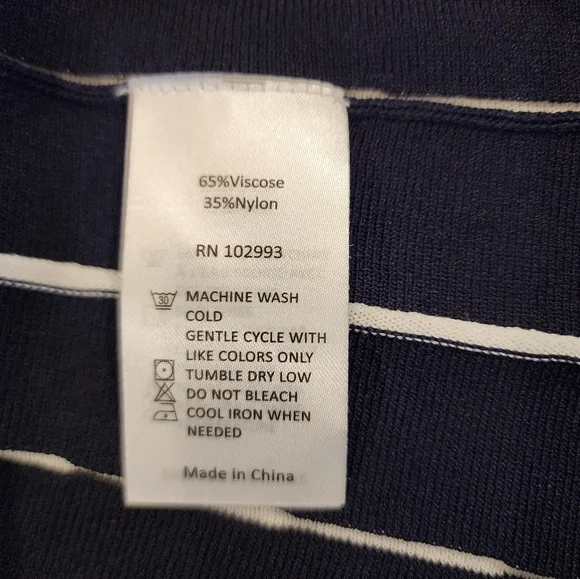 Jason Wu Sleeveless Blue White Stripe pleated knit Swing Mini dress XS - Picture 10 of 13